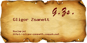 Gligor Zsanett névjegykártya